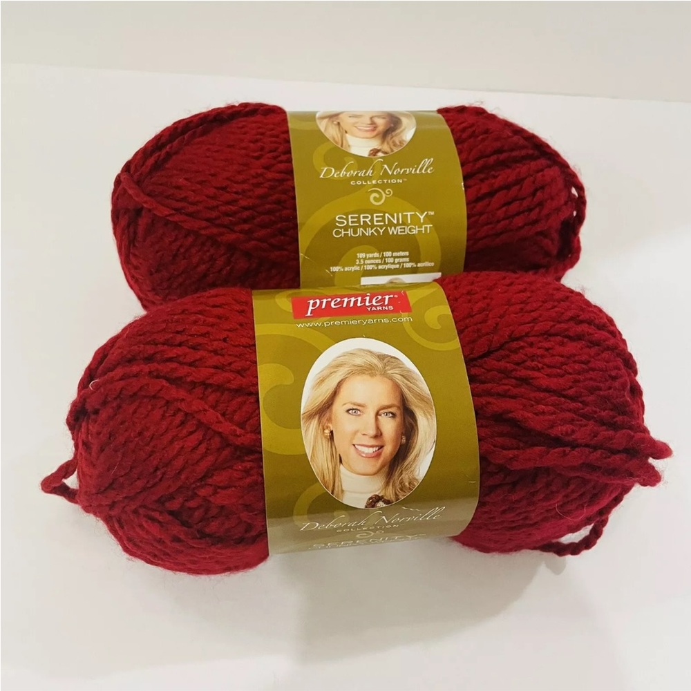Premier Yarns Serenity Chunky Weight Yarn in Red Ochre, Acrylic, Red, Bulky Yarn
